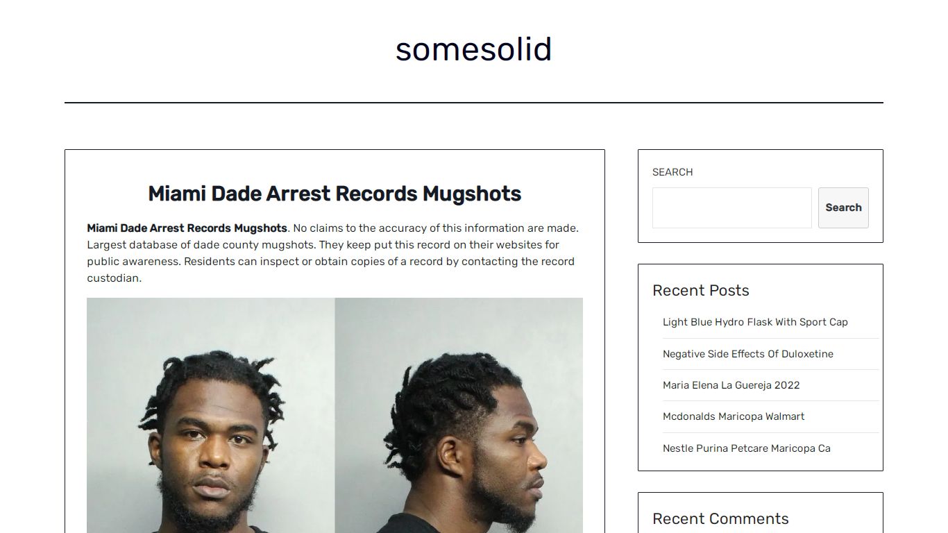 Miami Dade Arrest Records Mugshots | somesolid